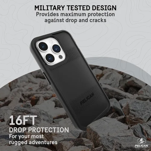 Miniatura 3 de Pelican Protector Series - Funda para iPhone 15 Pro de 6.1 pulgadas [compatible con MagSafe], funda magnética para teléfono con tecnología negro