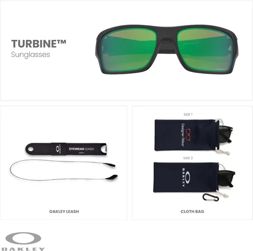Miniatura 16 de Oakley Turbine OO9263 - Gafas de sol rectangulares para hombre, correa + paquete con kit de gafas de diseñador iWear