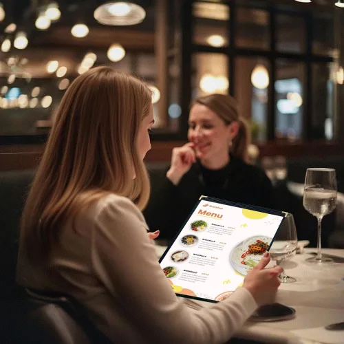 Miniatura 8 de Goodsmart - Fundas para menú de restaurante, paquete de 25 unidades, color negro, 2 vistas, soportes para menú de carga superior, cubiertas