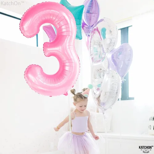 Miniatura 484 de KatchOn, Globo grande azul número 2 de 40 pulgadas Decoraciones de cumpleaños de Baby Shark para niño de 2 años Globo azul número 2 Globo
