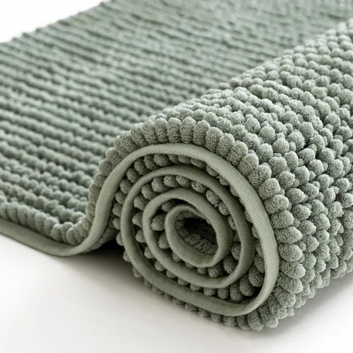 Miniatura 32 de Turquoize Alfombras de baño de felpilla antideslizante para baño, 17 x 24 pulgadas, extra suaves y absorbentes, lavables a máquina, perfectas