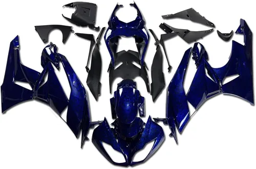 Miniatura 8 de US STOCK - Carenado negro brillante apto para 2009-2012 ZX6R 636 ZX-6R inyección ABS plásticos posventa carrocería 2010 2011 09 10 11 12
