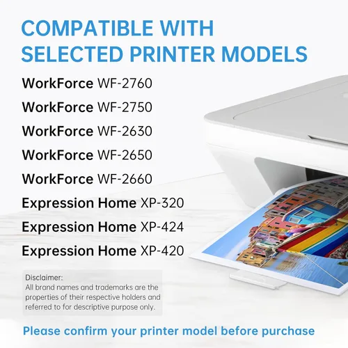 Miniatura 2 de LEMERO Cartuchos de tinta remanufacturados para Epson 220 XL de repuesto para Epson 220 220XL para Epson WF-2760 WF-2750 WF-2630 WF-2650 WF-2660