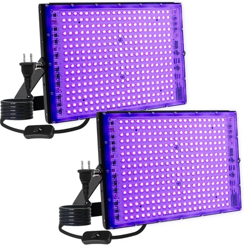 Miniatura 10 de Luz negra LED de 300W, luces negras UV para fiesta de brillo, reflector UV impermeable IP65 para exteriores para fiesta de luz negra, pintura