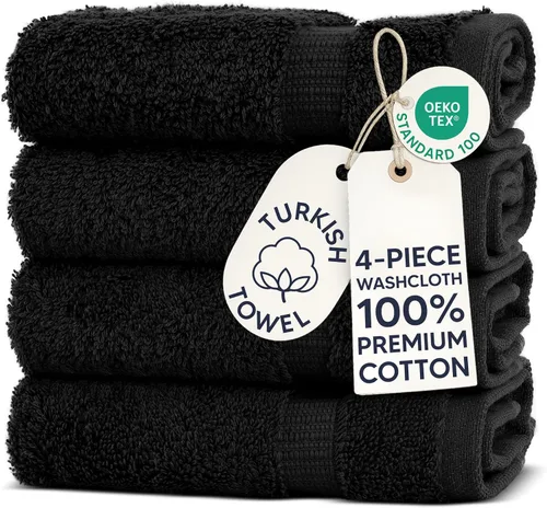 Miniatura 68 de Chakir Turkish Linens - Toallas turcas de 100% algodón, suaves y absorbentes (4 paños, color gris)