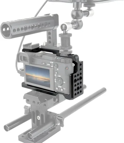 Miniatura 7 de NICEYRIG Jaula para cámara Sony A6300 A6400 A6100 A6000 con rosca 1/4 y zapata fría - 083