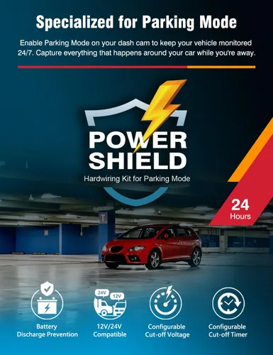 Miniatura 2 de MASIGO Kit de cable rígido para cámara de tablero con enchufe de cargador de automóvil, compatible con USB-C, protección de bajo voltaje y ajustes