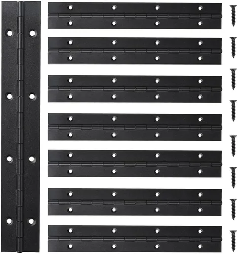 Paquete de 8 bisagras para piano de 8 pulgadas, bisagra continua resistente con agujeros para gabinetes, barcos, puertas marinas, acero inoxidable