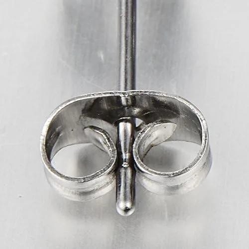 Miniatura 4 de Aretes de acero inoxidable vintage para hombre y mujer, diseño de esqueleto de mano, con rosca trasera, gótico punk rock, Acero inoxidable Metal