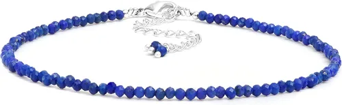 Gempires - Tobillera ligera hecha a mano con cuentas, diseño clásico, hipoalergénica, chapada en plata de 11 pulgadas, regalo único para uso diario