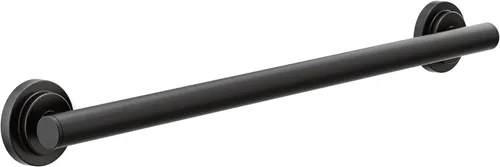 Miniatura 7 de Moen Barra de Agarre de Baño de 18 Pulgadas de Acero Inoxidable Moderna para Discapacitados o Ancianos, YG0718BL Mate negro