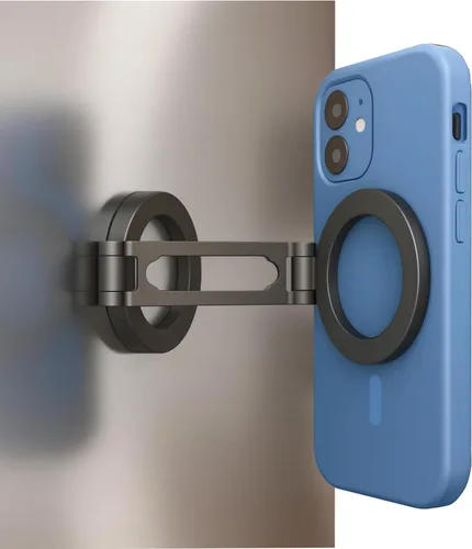 Maxby Soporte de teléfono para refrigerador | Fuerte soporte magnético con brazo ajustable y rotación de 360° | Uso de cocina manos libres | para