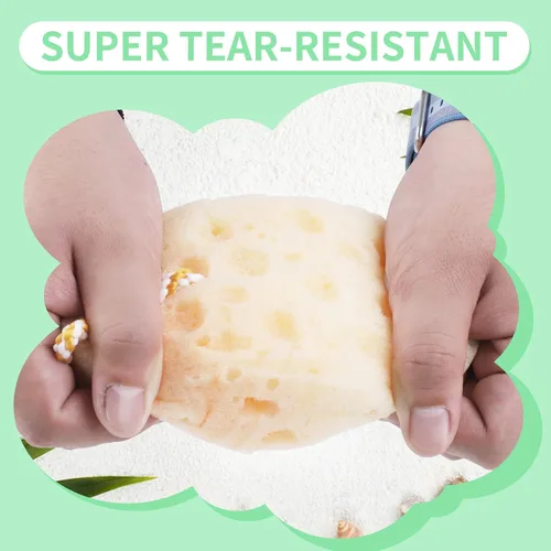 Miniatura 7 de Esponja de ducha de baño para mujer y hombre, masaje relajante corporal exfoliante esponja de lufa de limpieza profunda