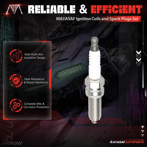 Miniatura 6 de Juego de 6 bobinas de encendido y bujías UF603 para Acura 2009-2012 RL, 2009-2014 TL, 2010-2014 TSX, para Honda Accord 2008-2012, Accord Crosstour