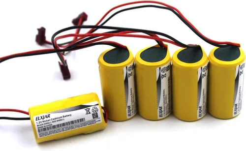 Miniatura 6 de Paquete de 5 baterías de repuesto de Ni-CD de 1.2 V 2000 mAh para Lithonia ELB0320 ELB1P201N2 ELB1P2901N ELB1210N Señal de salida Luz de emergencia