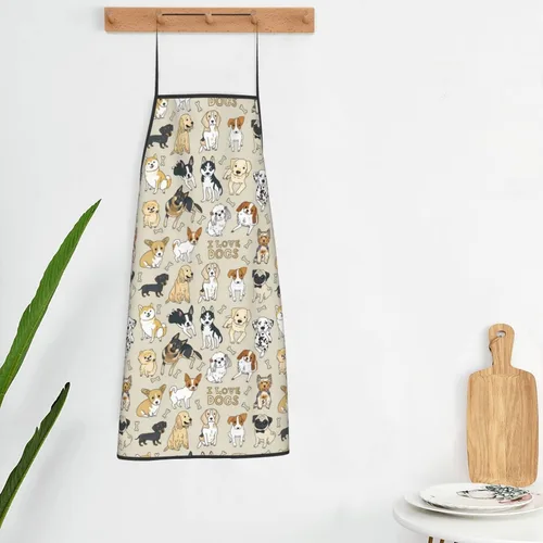Miniatura 7 de Delantal de cocina chef taller de trabajo mujeres hombres hornear decoraciones pintura barbacoa parrilla accesorios de cocina suministros de fiesta