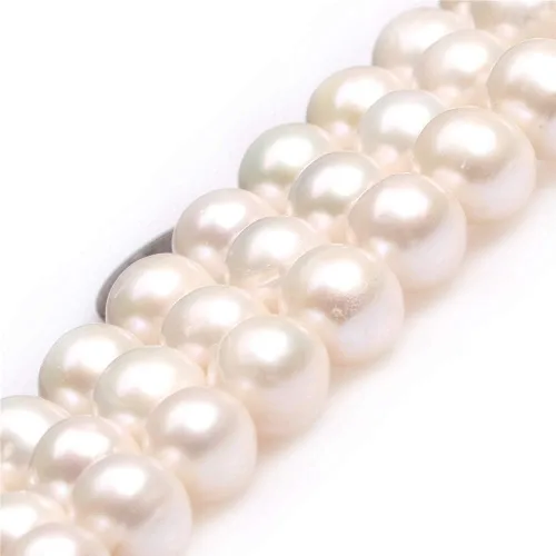 Miniatura 20 de Cuentas de perlas cultivadas de agua dulce para hacer joyas, piedras preciosas naturales semipreciosas de 0.433-0.472 in, redondas, color negro, 15
