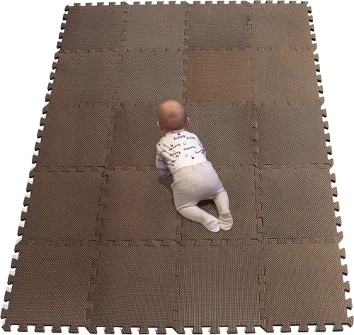 Miniatura 26 de YIMINYUER Alfombra de juego para bebé, 20 piezas de rompecabezas de espuma EVA suave para ejercicio y yoga, alfombrilla no tóxica portátil para sala
