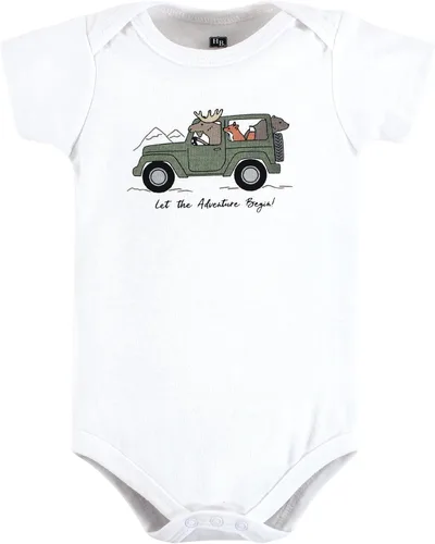 Miniatura 3 de Hudson Baby Body unisex de algodón para bebé, Animal Adventure, 9-12 meses, Animal Adventure