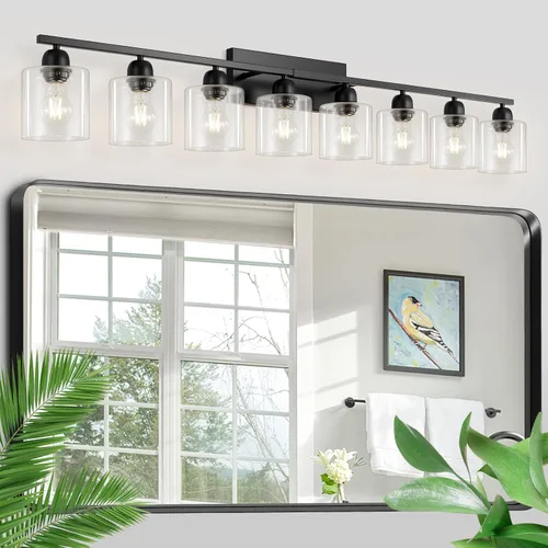 Miniatura 12 de Luz de baño de níquel cepillado, Luz de tocador de baño de 2 luces de níquel cepillado, Lámpara de tocador con pantallas de vidrio esmerilado blanco