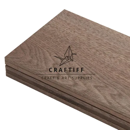 Miniatura 7 de Hojas de madera de nogal, madera fina, tablero negro oscuro sin terminar para manualidades, paquete de 5 por Craftiff