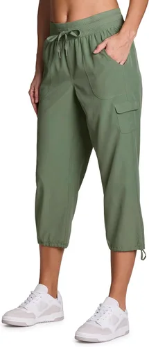 Miniatura 3 de RBX - Pantalón capri deportivo con cordón,ligero, con bolsillos y estilo cargo, para mujer