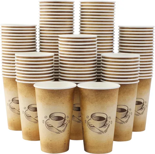 Miniatura 12 de Clawsoff Paquete de 200 tazas de café de 10 onzas, tazas de papel desechables para bebidas calientes/frías, para oficina, hogar, tienda, evento