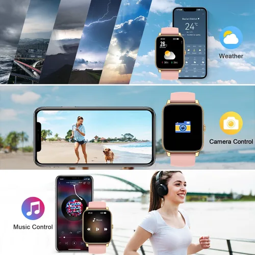 Miniatura 6 de Reloj inteligente para mujer con rastreador de ejercicios: relojes inteligentes para mujer, relojes digitales para hombre, marca/respuesta