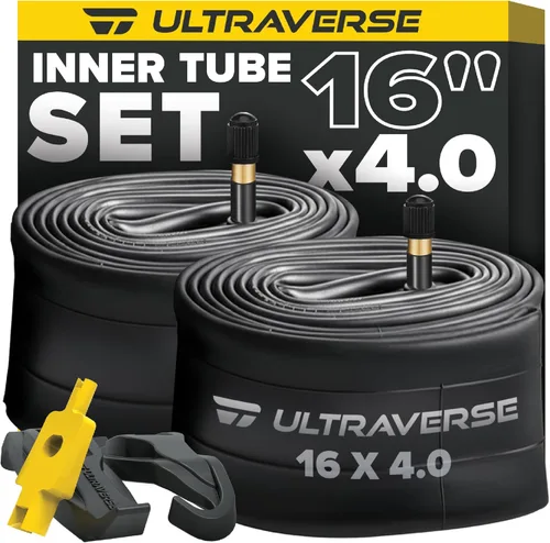 Miniatura 12 de Ultraverse 20x4.0, 24x4.0, 26x4.0, 20x3.0, 26x3.0, 16x3.0, juego de tubos interiores con válvula Schrader, ideal para bicicletas de montaña