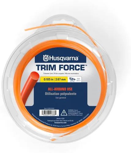 Husqvarna 529337021 Trim Force - Línea de recortadora de hilo redondo, 105 pulgadas x 115 pies, color naranja