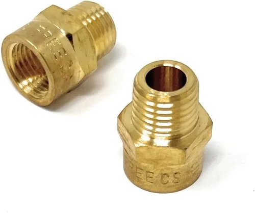 Miniatura 15 de Adaptador de latón sin plomo Cascada, rosca G británica BSPP macho a NPT hembra (1" x 1" (1 pieza))