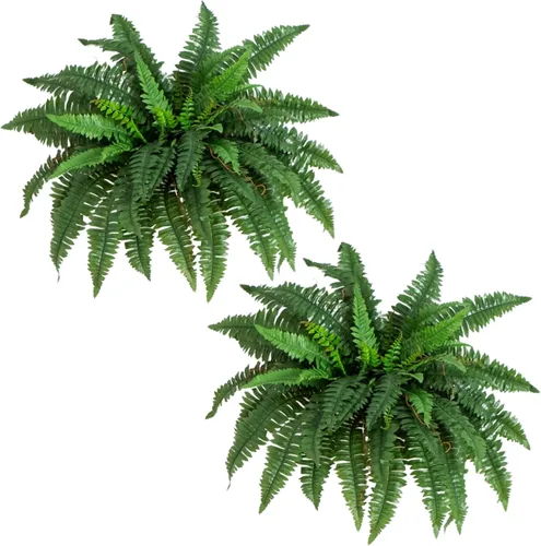 Miniatura 9 de Nearly Natural Planta artificial de helecho Boston de 48 pulgadas, planta falsa colgante grande con 67 fronds realistas largos, helecho sintético