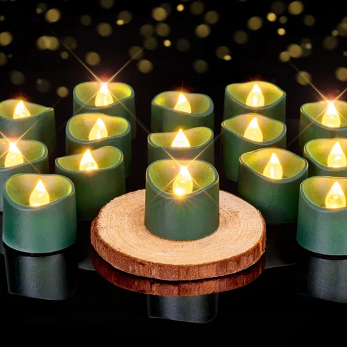 Miniatura 13 de Homemory - Velas de té LED color azul, funcionan con pilas, más de 200 horas de duración, velas sin llama parpadeantes falsas eléctricas con LED