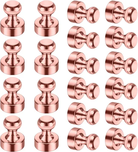 Miniatura 9 de Paquete de 10 imanes de nevera para adultos, imanes de metal fuerte, imanes redondos pequeños para refrigerador, pizarra blanca, casillero, pizarra