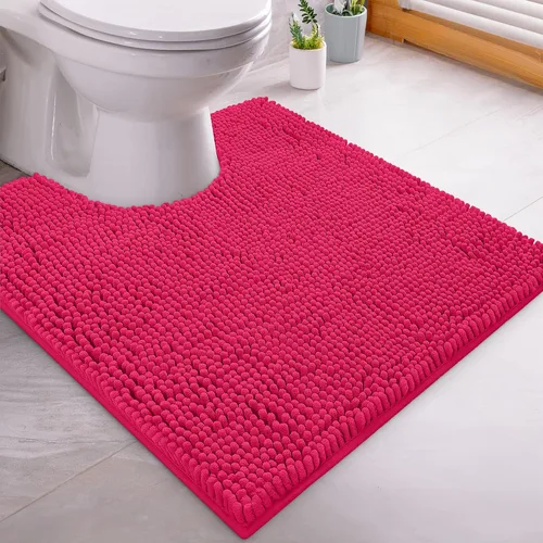 Miniatura 75 de LuxUrux Tapete de microfibra afelpada, de felpilla extrasuave, pelo largo de 1 pulgada, muy absorbente, para baño o ducha, lavar y secar a máquina