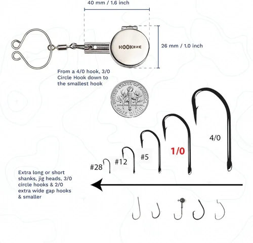 Miniatura 6 de HOOK-EZE Herramienta para atar nudos de pesca Protege de los anzuelos de pescado Ata nudos de pesca fácilmente Gadgets geniales para Metal