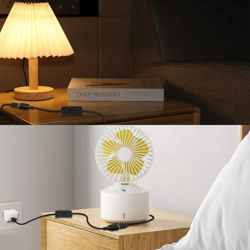 Miniatura 6 de Cable de extensión USB, 4 unidades, 5 V, macho a hembra, extensor con interruptor, adecuado para ventilador USB de 5 V, tira LED, lámpara