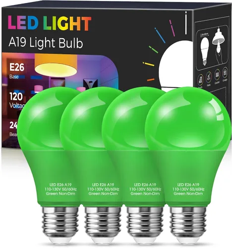 Miniatura 15 de Fulighture Paquete de 2 bombillas de inundación verdes, PAR38 de 15 W (equivalente a 100 W) E26, bombillas LED verdes de inundación para exteriores