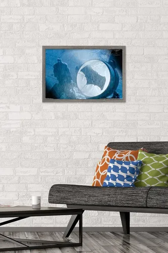 Miniatura 2 de Trends International Película DC Comics – Batman v Superman – Póster de pared de señal, 14.725 x 22.375 pulgadas, versión enmarcada de madera