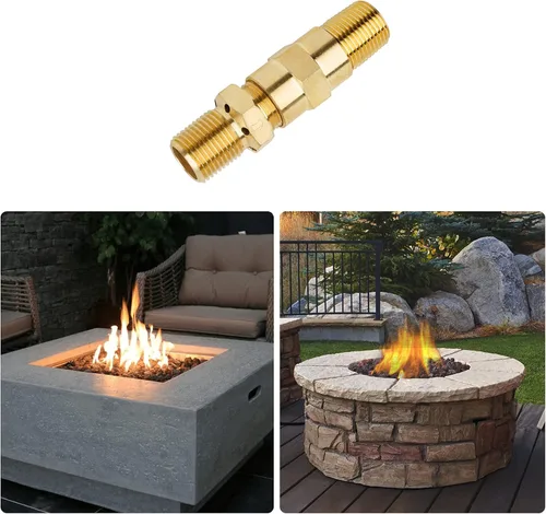 Miniatura 7 de Skyflame Válvula mezcladora de aire para fogata de gas propano LP 1/2", latón sólido, capacidad máxima de 90K BTU