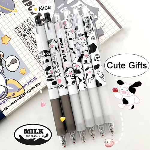 Miniatura 6 de Lindos bolígrafos kawaii de tinta negra de 0.020 in, punta fina, bolígrafo de escritura suave para suministros escolares de oficina, regalos