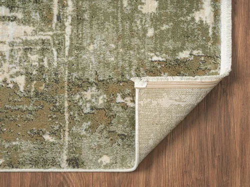 Miniatura 6 de Abani Savoy Collection - Alfombra de área, diseño contemporáneo verde/crema, 6 x 9 pies, fácil de limpiar, duradera para niños y mascotas,