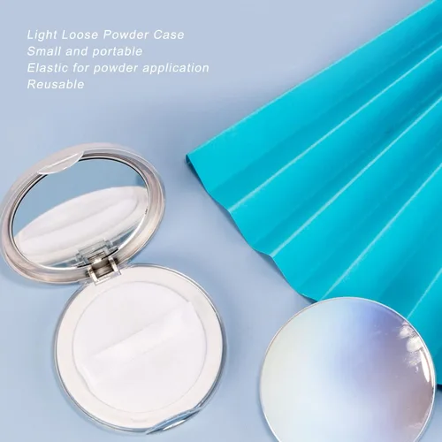 Miniatura 4 de Caja de polvo suelto recargable, contenedor de plástico reutilizable vacío de 0.11 oz con soplo de polvo, estuche de maquillaje portátil