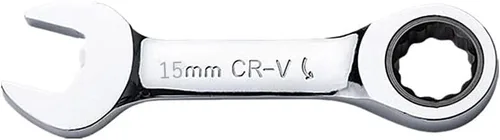 Miniatura 10 de FLZOSPER - Llave de caja de extremo estriado métrica de 11 mm Stubby, llave combinada de trinquete de 72 dientes