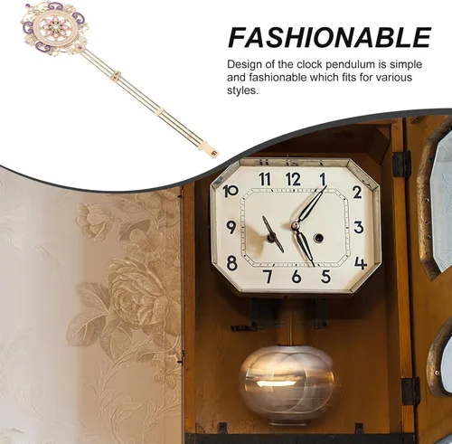 Miniatura 7 de Yardwe Piezas de repuesto de martillo de péndulo de cuarzo para relojes de pared, accesorio de movimiento de reloj de metal para proyectos