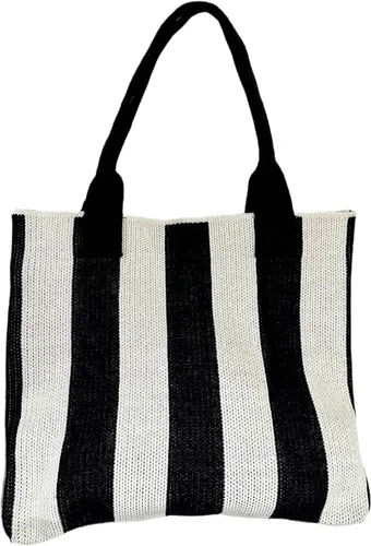 Miniatura 7 de ENBEI Bolsos de mano estéticos Bolsos de hombro Bolsos de mano de ganchillo Bolsos grandes Bolso de compras de hombro bolso grande bolso lindo Rayas