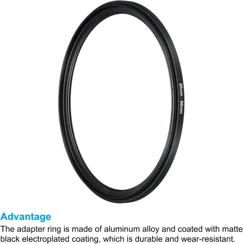 Miniatura 4 de PATIKIL Anillo de metal de 3.740 in-3.386 in, adaptador de filtro de lente de cámara, anillo adaptador de filtro de aluminio para lentes de cámara
