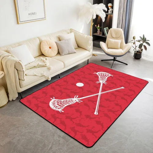Miniatura 14 de Alfombra de rugby de 3 x 5 pies para sala de estar, para dormitorio, niños, niñas, mujeres, hombres, azul, para comer dormir, fútbol, decoración