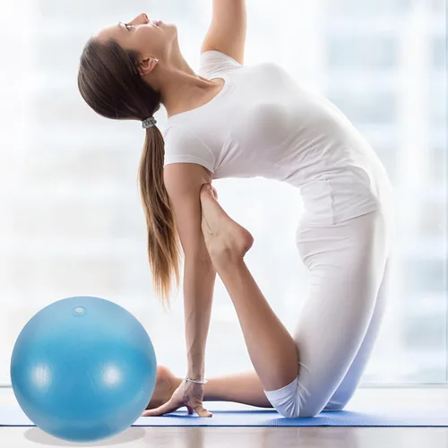 Miniatura 6 de iplusmile Pelota de ejercicio pequeña de Pilates de 9 pulgadas, pelota de entrenamiento para el hogar, fitness, yoga, terapia física con superficie