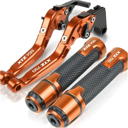 Miniatura 18 de Accesorios CNC para motocicleta, ajustable, plegable, extensible, con logotipo, palancas de embrague de freno, manillar, extremos para Yamaha XTZ750